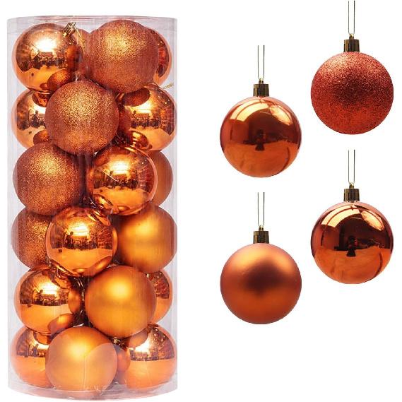 24Pcs Christmas Balls Ornaments for Xmas Christmas Tree, Christmas Shatterproof Ball Ornaments, Christmas Hanging Balls for Holiday Wedding Party