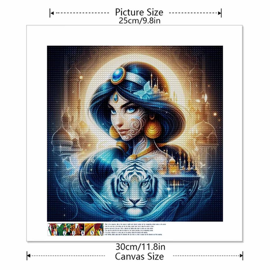 DIY Diamond Painting Round Diamond Beautiful Princess Full Diamond Mosaic Home Decoration Painting Cross Stitch Kit