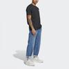 Men's Adidas Originals T Shirts Men's Black Crew Neck Moderate Straight Fit
