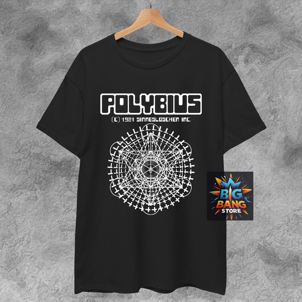 

POLYBIUS Shirt haunted arcade urban legend portland oregon Unsolved Mysteries 3XL