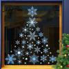 PVC Window Decorations 2 Sheets Christmas Snowflake Static Glass Sticker, Removable Winter Stickers Cling, Waterproof Festive Party Decorative Decal