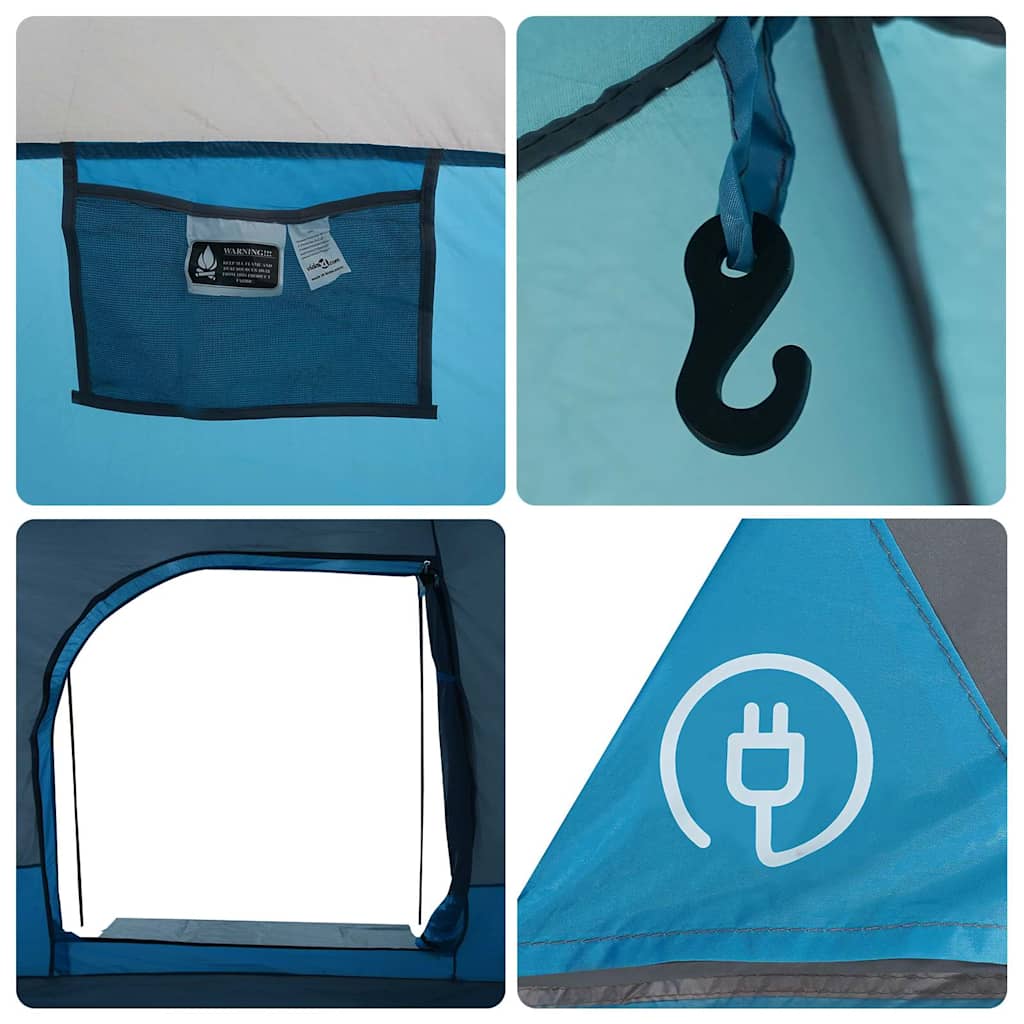 Tunnel Family Tent for 8 Persons Blue Waterproof