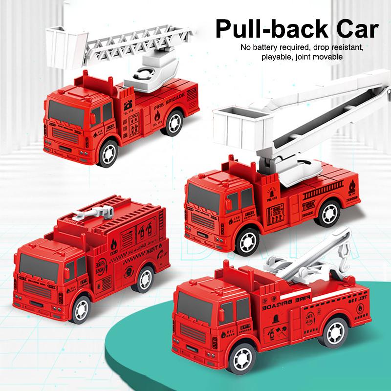 1Pcs Kids Toy Car Inertia Sanitation Truck Models Pull Back Engineering Vehicle Boys Toys For Children Ideal Gifts For Boys Kids