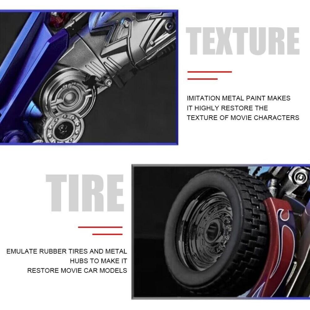 2-in-1 Transformer Car Toy - Alloy + ABS, Transformable Robot & Vehicle, Realistic Head, 17.5cm, Gift for Teens 14+
