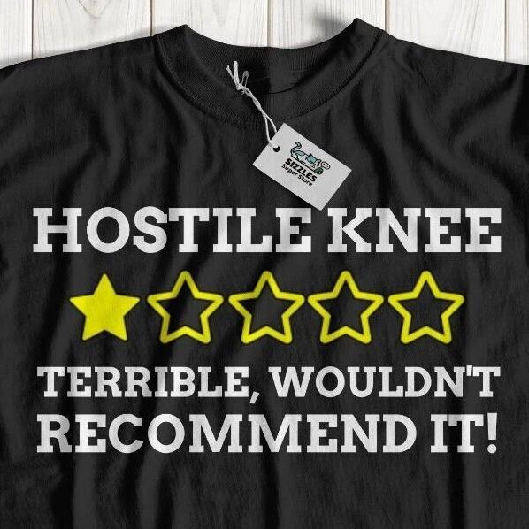 Arthroplasty Funny Broken Knee Surgery T-Shirt Arthritis Gifts Shattered Tee 4XL