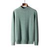 New round neck pullover cashmere sweater with solid color warm bottom knitted sweater