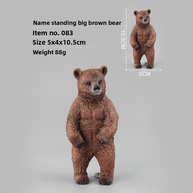 Wild Brown Bear Pvc Figurine Collection With Realistic Design For Young Children