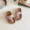 2025 Non-Slip Girls' Flip-Flop Sandals: Summer Beach Shoes with Flat Bottom