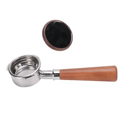 Kaffeportafilter passar Petrus 58mm universell bottenlös kaffeportafilter med 3 öron och dubbelkoppsfilterkorg