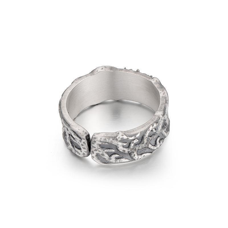 Men's Sun Design Adjustable Pinky Ring - Trendy Punk Hip Hop Style