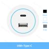 Power Track Socket EU/FR/Korea/USB Type-C Round Romovable Adapter Home Kitchen Meeting Wall Mounted Universal Electrical Outlet