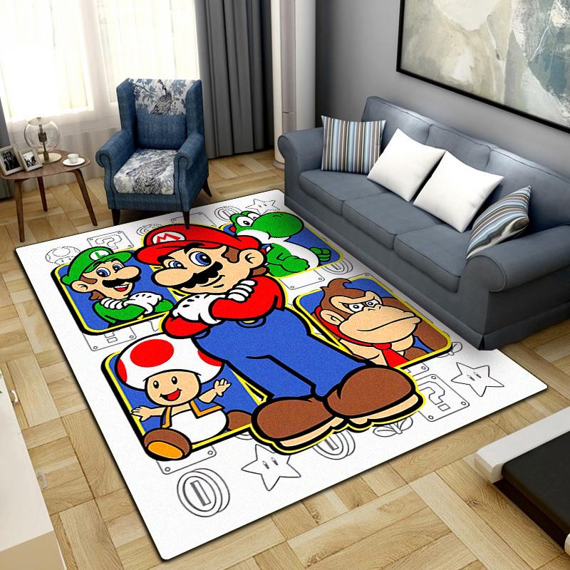 

Super Mario Bros Washable Non-Slip Rug Carpet Larget Floor Mat Bedroom Home Decor LXR89 60x90cm