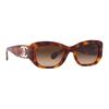 CHANEL side letter decoration brown irregular sunglasses women's style