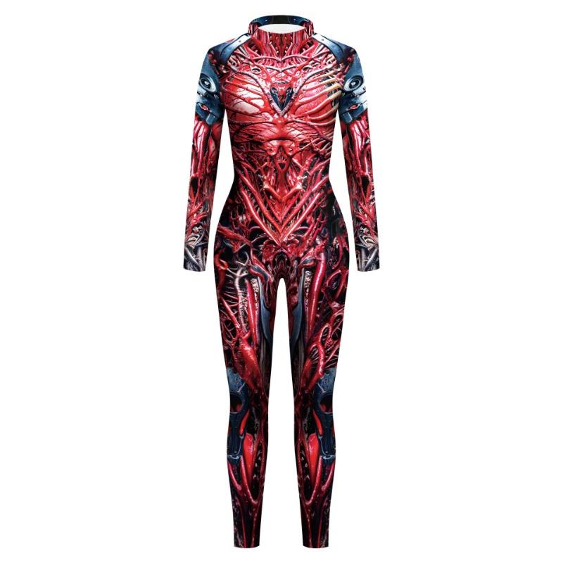 

Fall jumpsuit halloween mechanical body tights digital print tights jumpsuit S