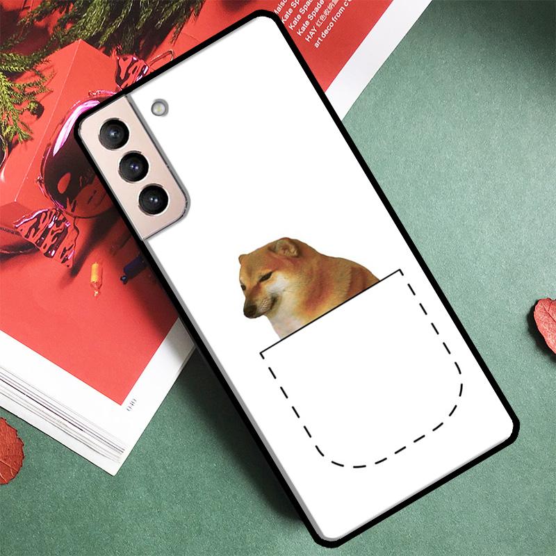 Чехол для телефона с Doge Cheems для Samsung Galaxy S25 Ultra S9 S10 S20 S21 S22 S23 Ultra Plus S24 FE Задняя крышка Galaxy S22