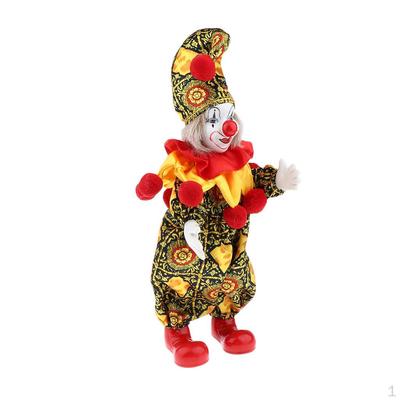 Porcelánová malá klaunská panenka, legrační modelářské figurky, B