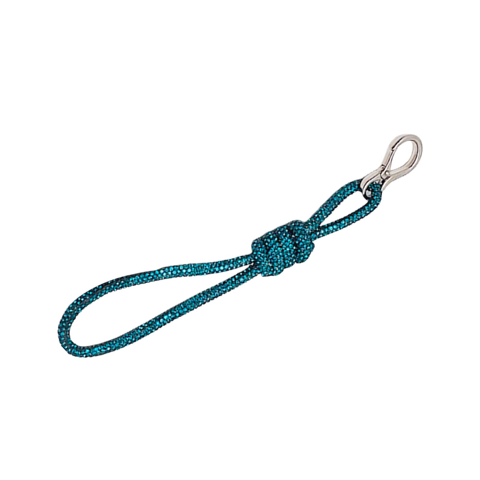 

Ремешок для телефона со сверкающими бриллиантами, стильный брелок со стразами для женщин, элегантный аксессуар для женской сумки с подвеской для сумки зелёный