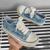 Scarpe Uomo Tela Autunno 2025 Moda Blu Graffiti Scarpe Vulcanizzate da Uomo Comode Piattaforma Tela Sneakers Uomo Zapatillas