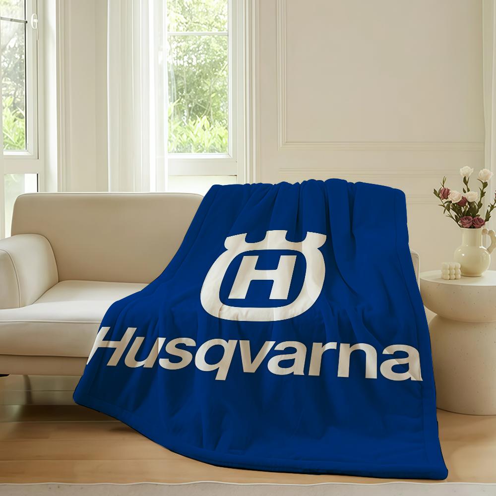 

Fashion print H-HusqvarnaS Blanket For Sofa Office Bed Plane Travel Sleep Read Relax Camping Soft And Warm 30x40in