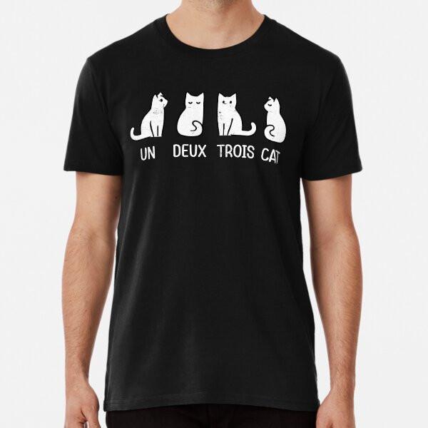 

un deux trois cat T-Shirt S-5XL Best T-Shirt 3XL