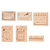 Decorative Wood Stamp Vintage Design Compact Scrapbooking Supplies Multipurpose for Diary Scrapbook Photo Album Drawing Painting