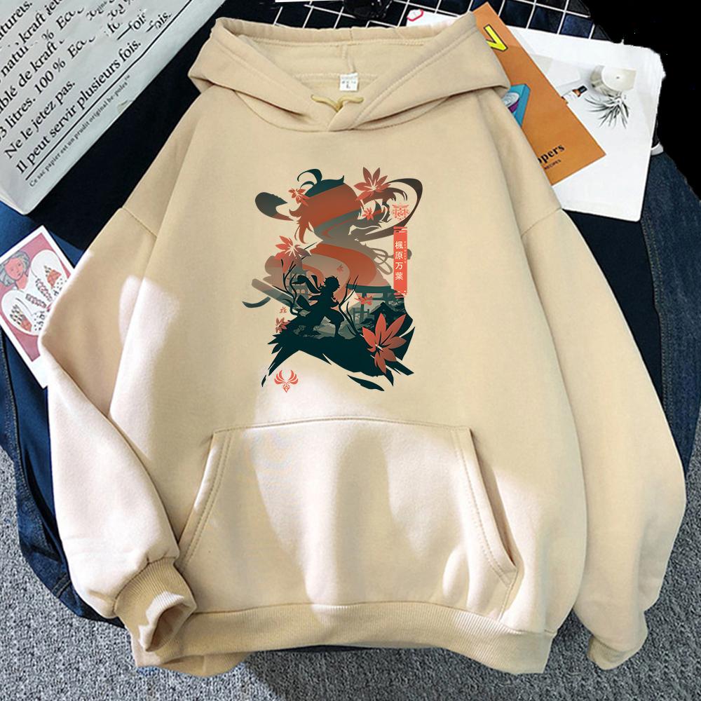 

Толстовка Kazuha с капюшоном Genshin Impact с принтом Game Cartoon Hoody Kaedehara Kazuha Hoodies Women Long Sleeve Tops Girls Clothes S