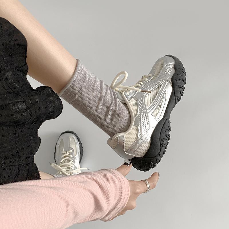 Tennis Lace-Up Hike Shoes Sneakers Cross-Tied Comfort Casual Flats Shoes Woman High Quality Sport Shoes Female Sneakers