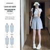 Women's Blue High-Waisted Quick-Dry A-Line Casual Shorts