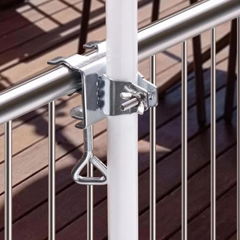

Steel Umbrella Mount Bracket Outdoor Garden Balcony Parasol Clamps for Beach Trip and Patio Use with Adjustable Features 37JD China Mainland