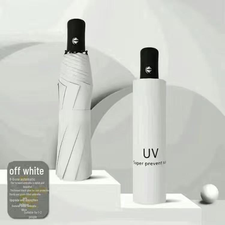 Automatic UV Protection Umbrella: Enlarged, Thickened, Reinforced, Sunny & Rainy Dual-Use for Students, Women, and Men