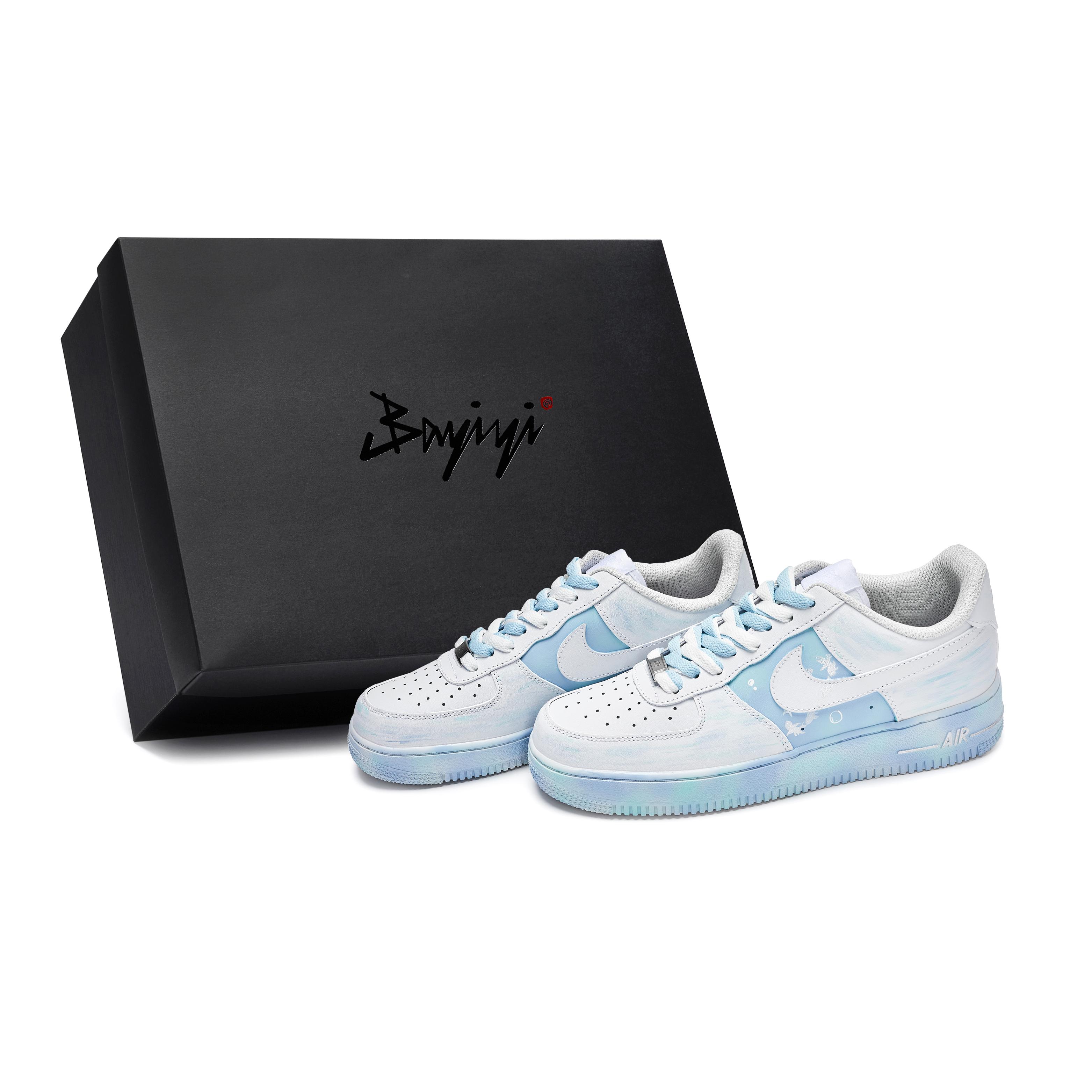 

Nike Air Force 1 Skateboard Shoes Unisex Low Top White/Blue/Silver CW2288-111(Team80-SBOX) 37.5