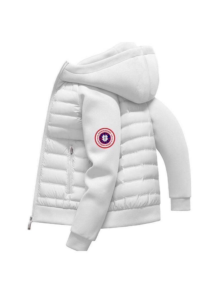 Giacca Casual Leggera Versatile da Uomo con Cappuccio in Cotone con Logo Rotondo USA - Edizione Inverno 2024