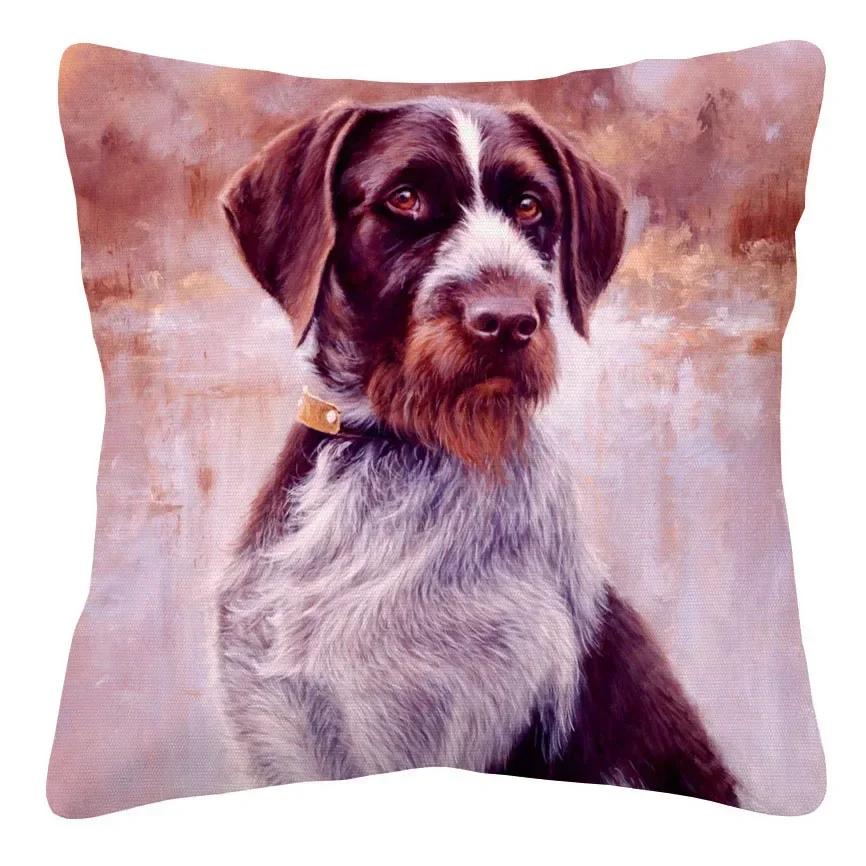 German Shorthaired Pointer Dog Yellow Labrador Cushion Cover Home Decorative Sofa Throw Pillow Case