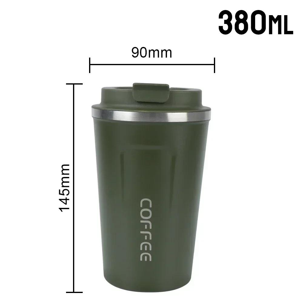 Hot 380/510ML Thermo Cafe Leak_Proof Travel Thermo Cup Double Stainless Steel for Tea Water Coffee Coffee Mug Car Thermos Mug HW