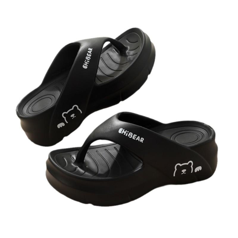 Flip-flops Women Wear Thick-soled Non-slip and Wear-resistant Sandals EVA Home Stepping On Shit Versatile High-end Slippers In Summer