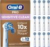 Braun Oral-B Sensitive Clean PRO Replacement Brushes, Soft Ultra-Fine Bristles, 12-Pack (EB60X-12) [Parallel Import]
