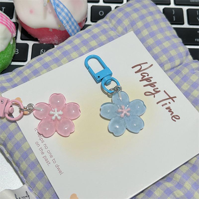 Przezroczysty Wisiorek Kwiat Wiśni Breloczek Dla Dziewcząt Kobiet Brelok Słodki Kreatywny Akcesoria Dekoracyjne do Plecaka Prezenty