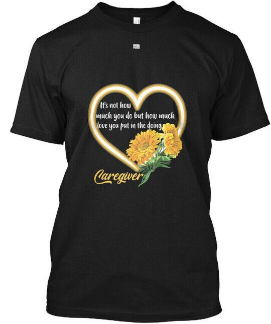 

Casual Proud Caregiver T-Shirt Made in the USA Size S to 5XL XL