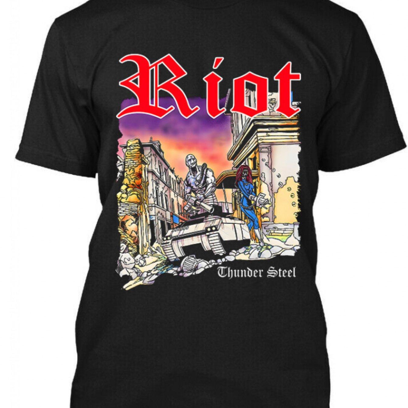

American Retro New Popular Riot V Thunderbolt Men s T-shirt Summer New Retro Fashion Men s and Women s Streetwear 4XL