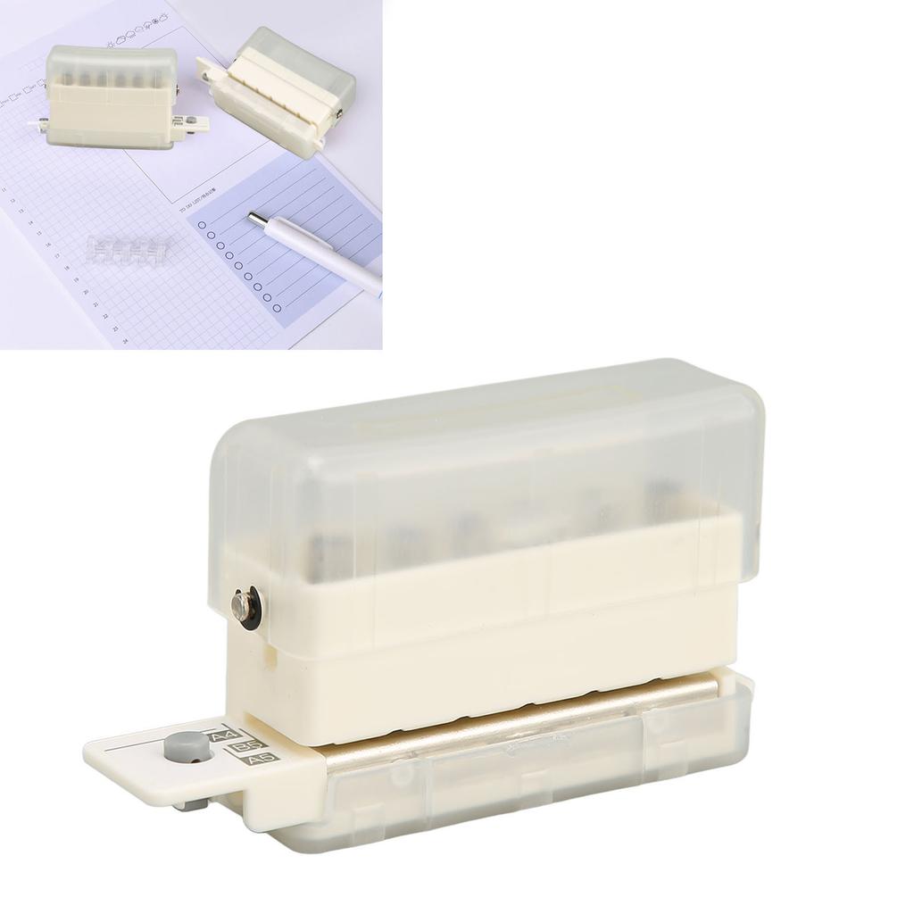 6 Hole Paper Puncher Portable Cute ABS Manual 7mm Punching Depth Desktop Punch Puncher for