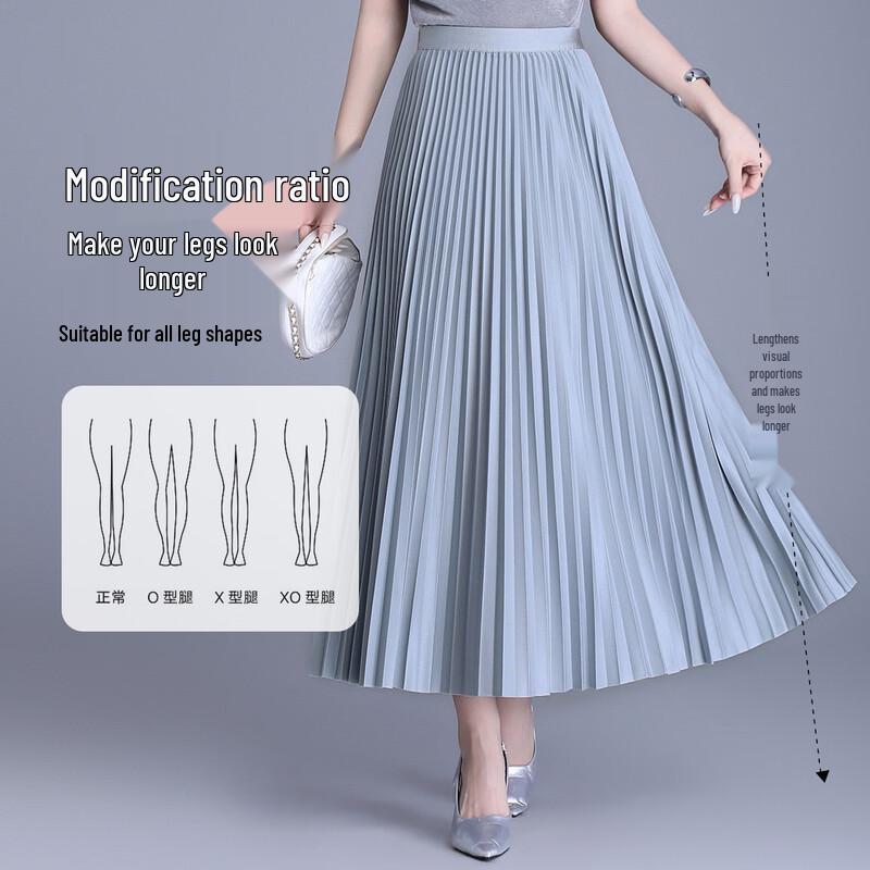 Elegantní plisovaná midi sukně áčkového střihu