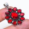 Natural Mozambique Garnet Gemstone 925 Sterling Silver Pendant 1.81" AP-14358