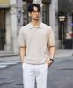 STCO Diems Honeycomb Open Collar Knit Beige (Classic Fit)_Dktwb11Csd