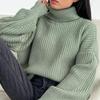 Pulover îngroșat, de toamnă și iarnă, cu gât înalt