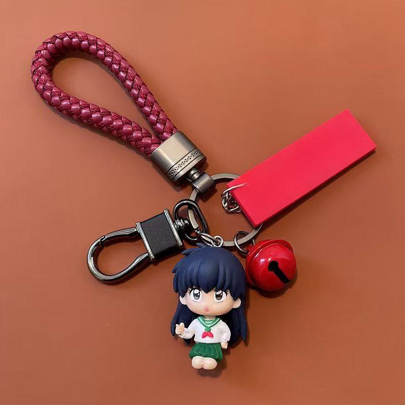 New Q Version Inuyasha Anime Keychain Cute Car Accessories Unisex Bag Charm