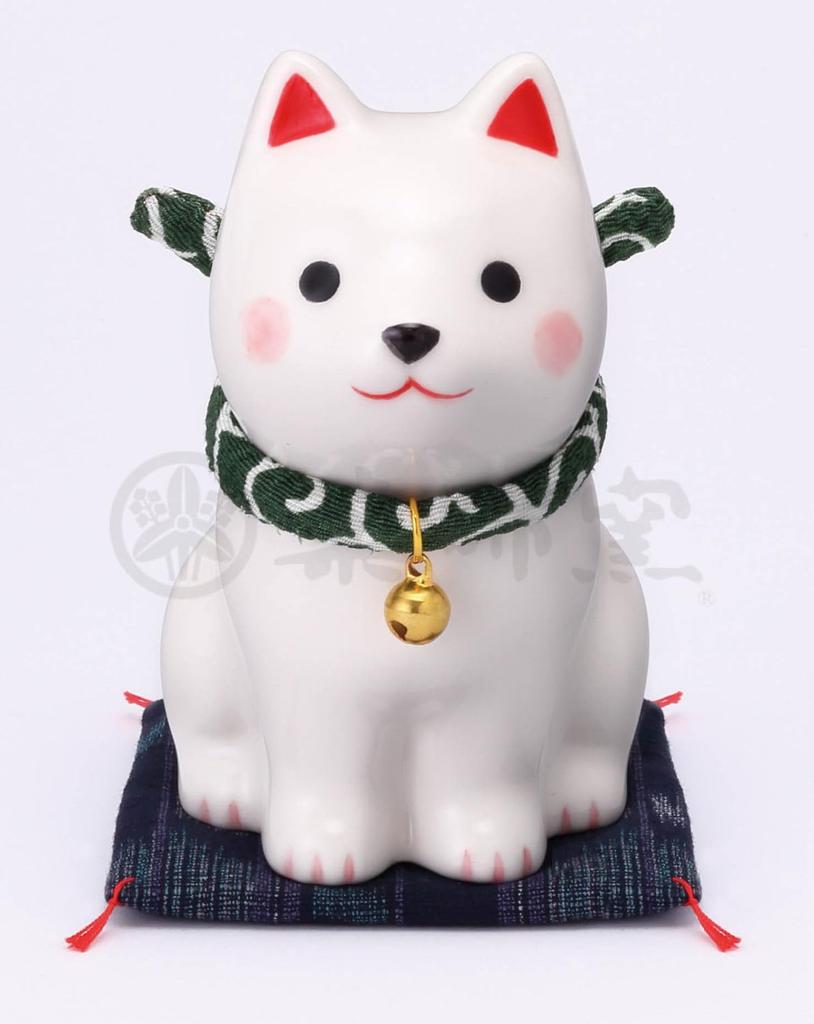 Chugai Touen Yakushi Kiln Dog Day Shiba Inu Sitting White Shiba Inu (Small) [9704]