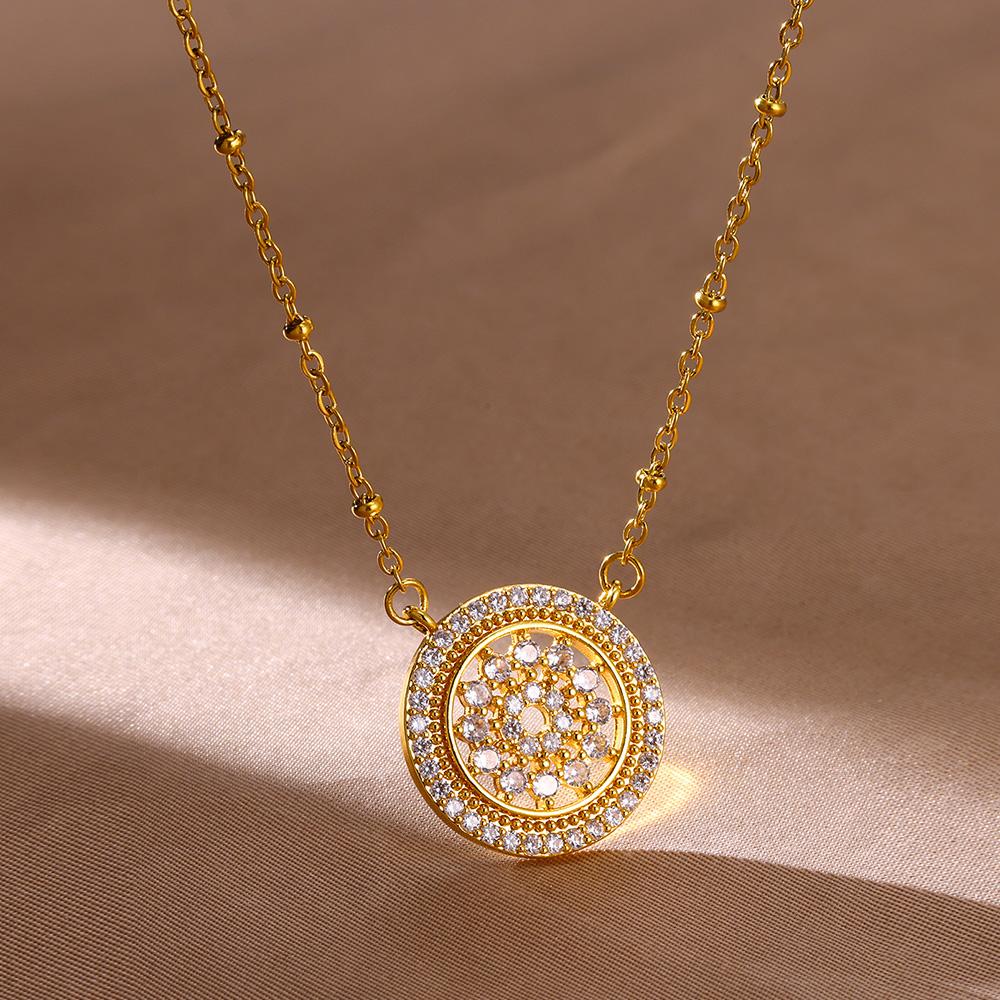 Zirconia Butterfly Pendant Necklaces For Women Snowflake Charm Necklace  Trend New Aesthetic Stainless Steel Jewelry Collar