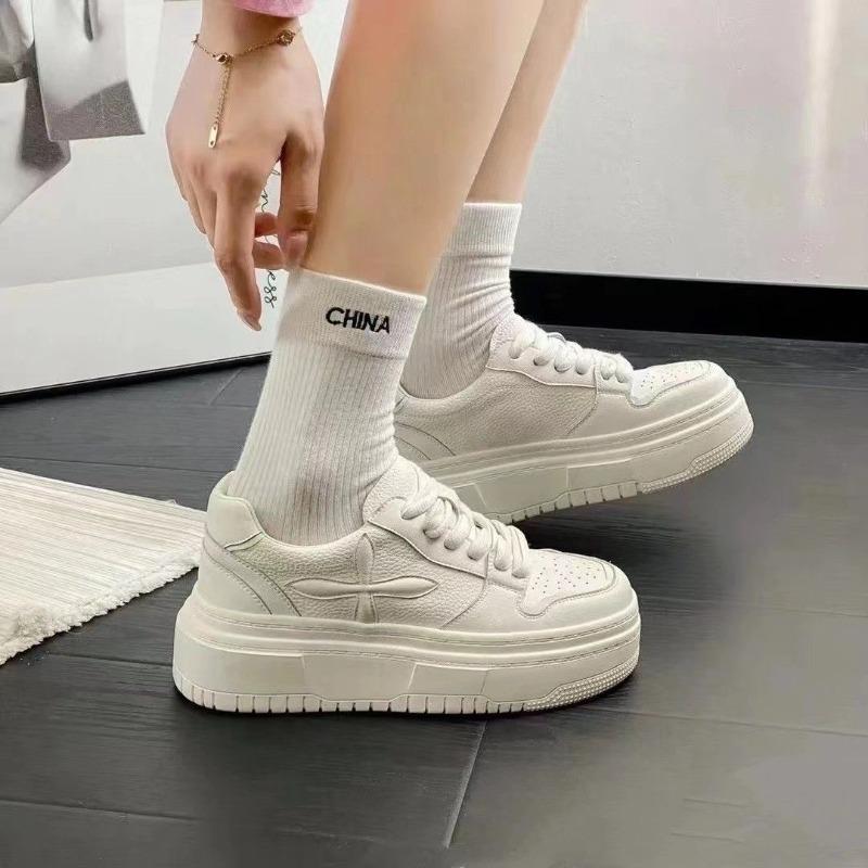 Board shoes women's spring new women's shoes small thick soles increase height casual sports shoes thin white shoes women's