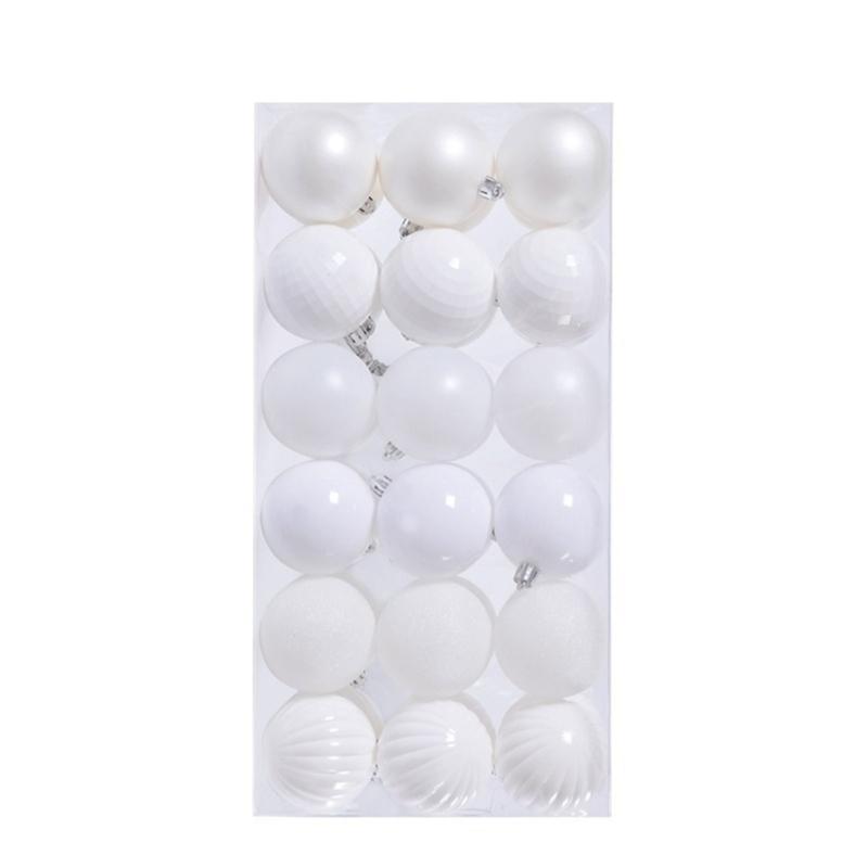 36Piece Set Of Delicate Christmas Balls Ornament For Enhancing Holiday Atmosphere On Tree Window And Door Frames белый