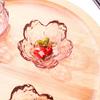 Squisito Regalo in Vetro per Amici Mini Piatto per Salsa Fiore di Ciliegio, Piatto per Condimenti Stile Giapponese, Vassoio da Dessert Moderno da 60ml Capacità per Casa, Piatto Satinato